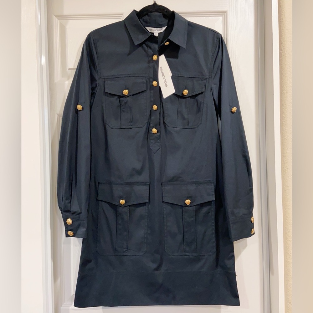 NWT $498 Veronica Beard Saude Cargo Dress - Picture 9 of 11